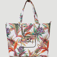 Tote Bag Coastal Print | White Tropical Flower