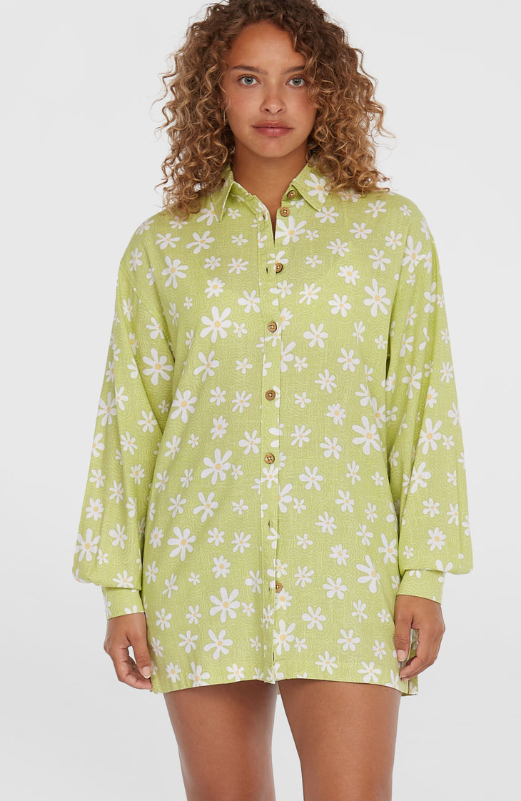 Chemise longue Beach Vintage | Green Daisyline