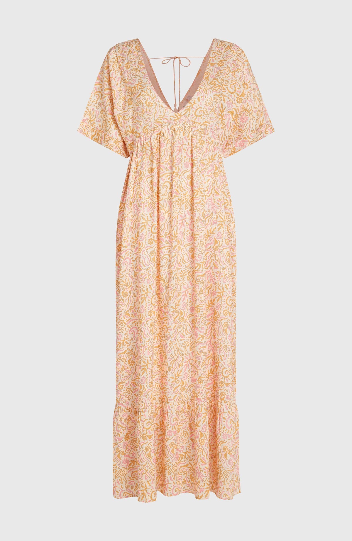 Robe longue Women of the Wave | White Abstract Wave