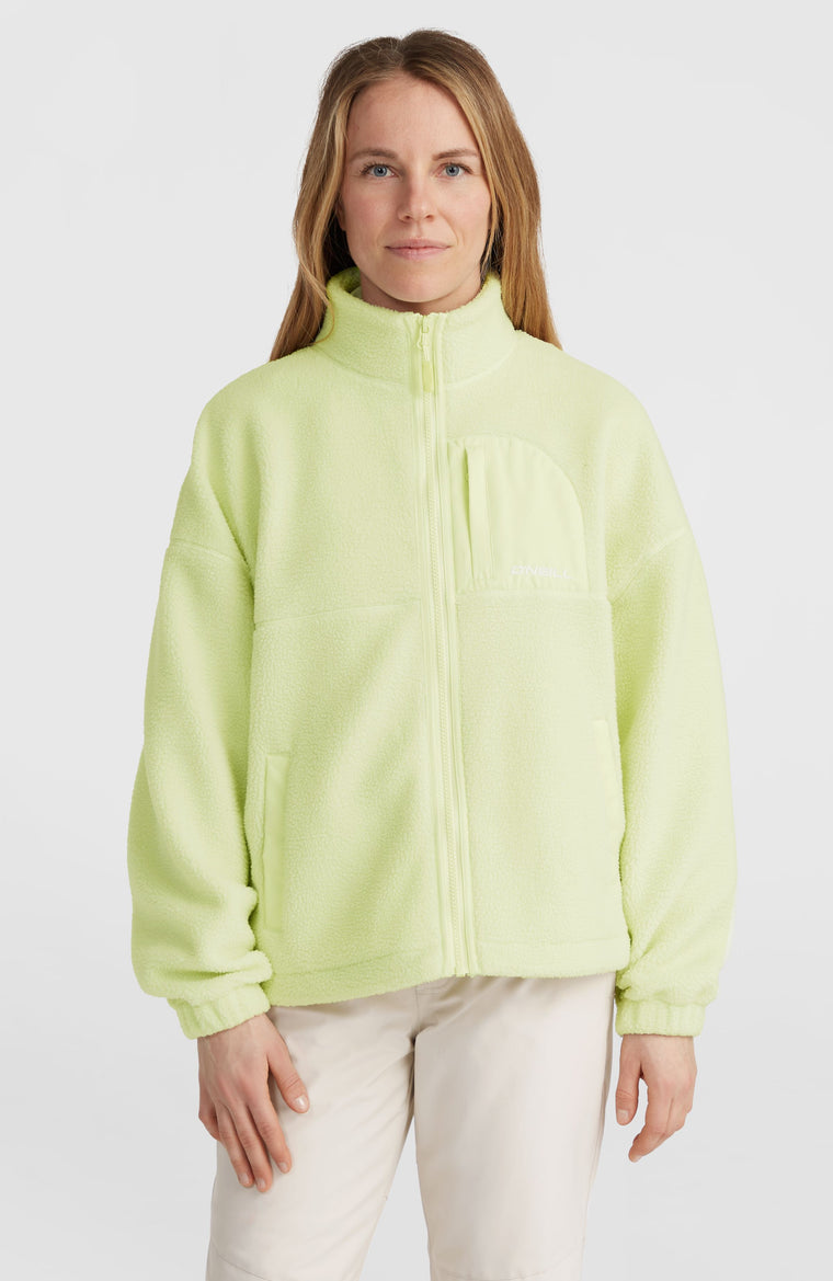 Polaire à poils longs et zip intégral | Lime Wash Polaire à poils longs et zip intégral | Lime Wash