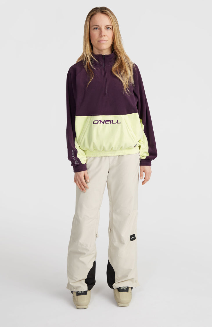 Polaire O'Riginals Polartec® 100 demi-zip | Aubergine Colour Block
