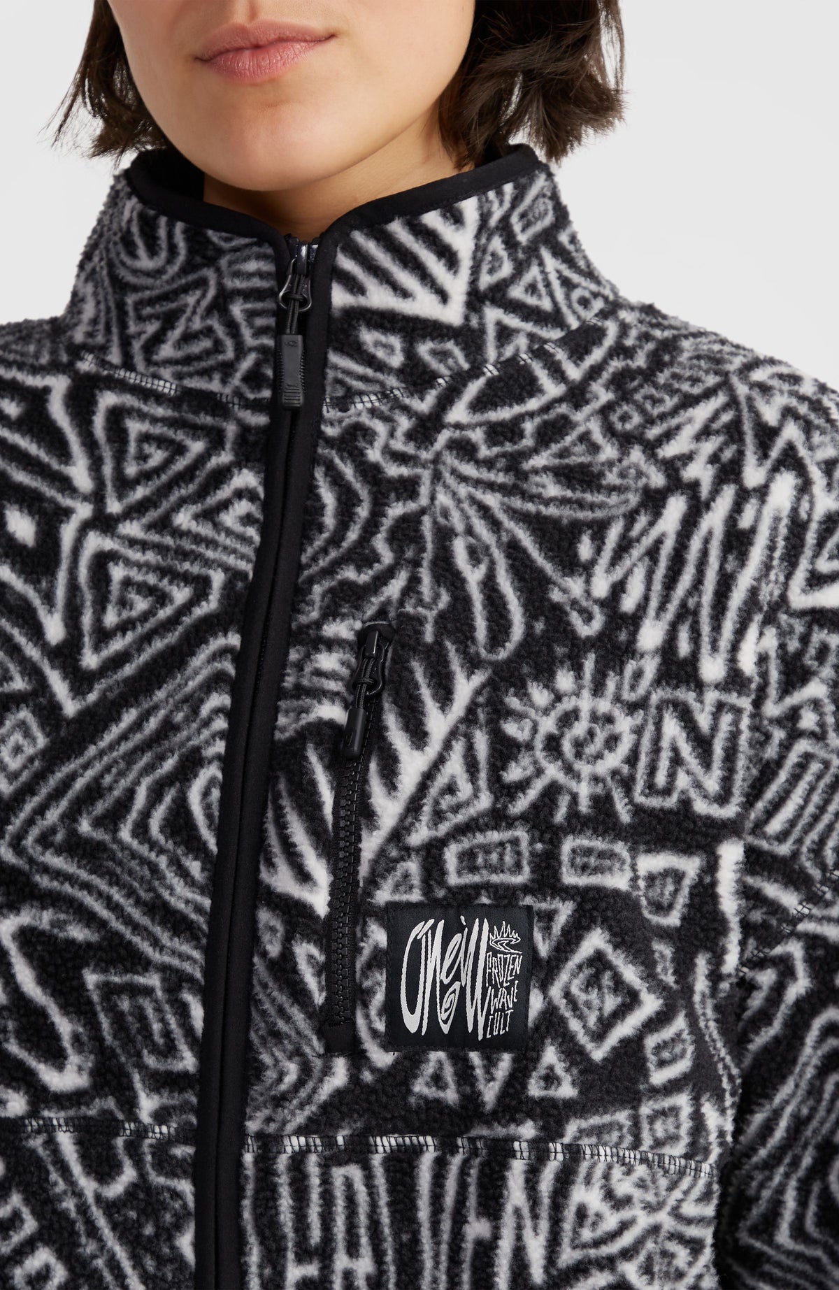 Polaire Surf Heroes à poils longs | White/Black Sketcheritage