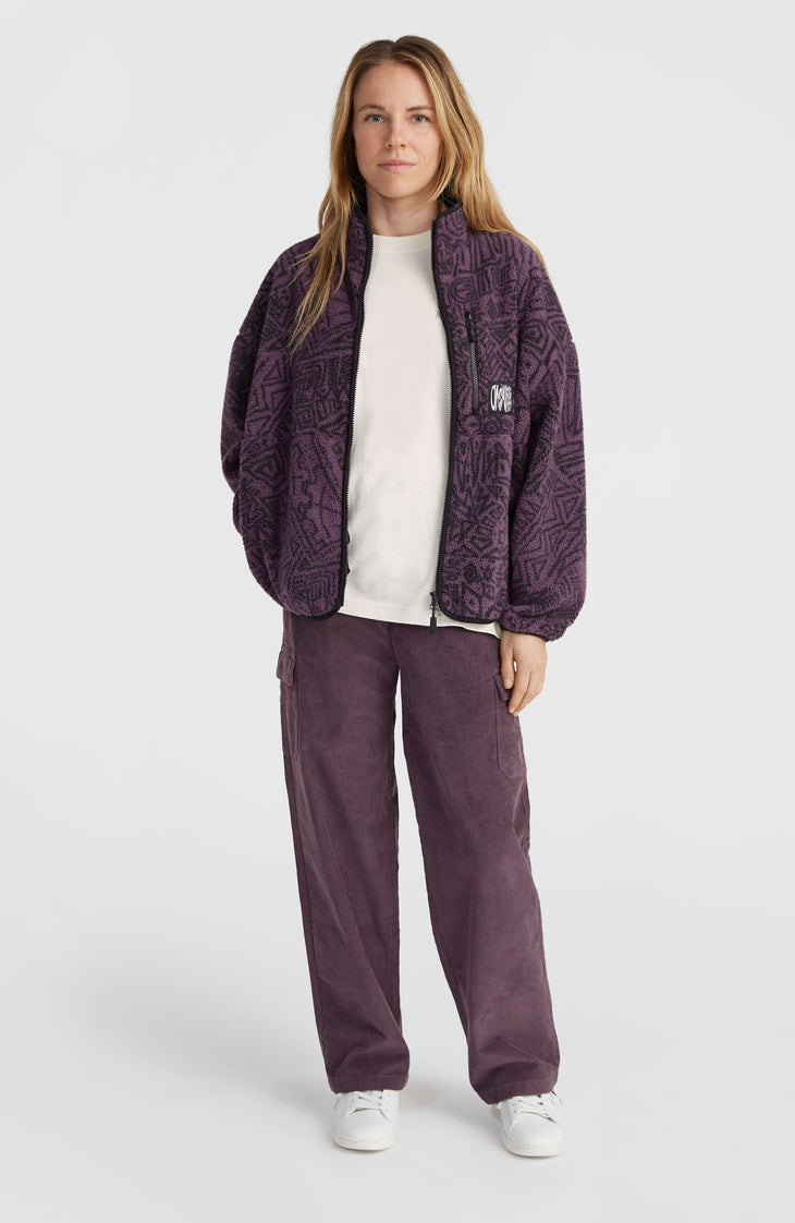 Polaire Surf Heroes à poils longs | Black/Purple Sketcheritage