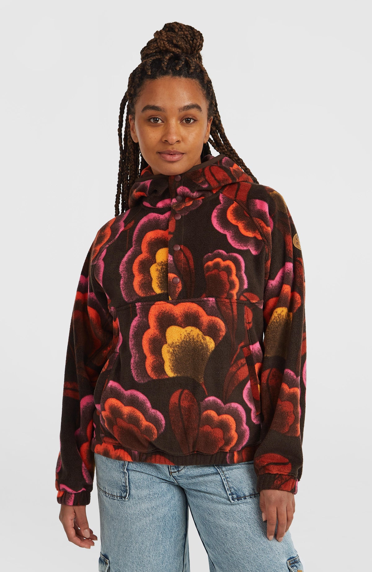 Sweat à capuche superfleece O'Riginals | Brown Originals Flower