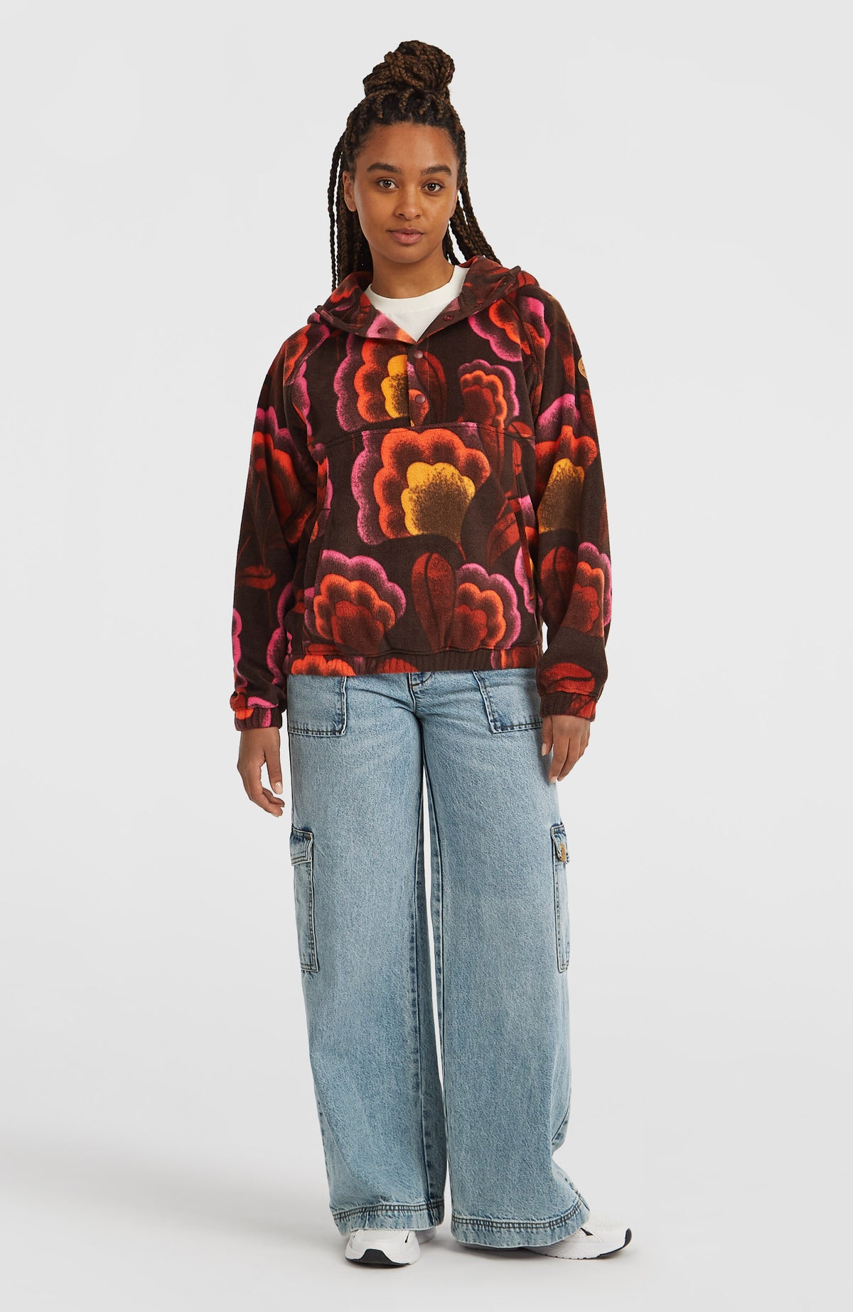 Sweat à capuche superfleece O'Riginals | Brown Originals Flower