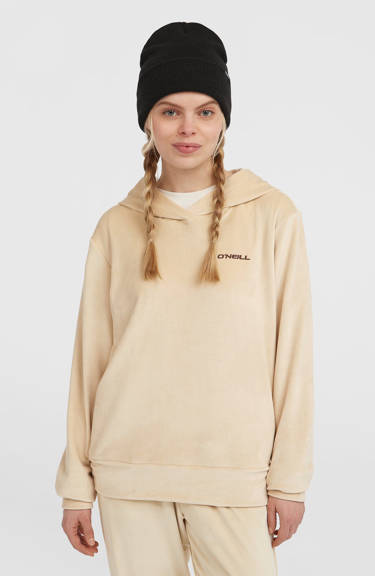 Sweat à capuche en velours FWC'Cruz | Macaron