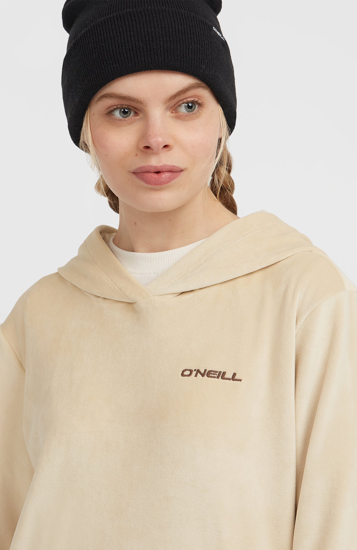 Sweat à capuche en velours FWC'Cruz | Macaron