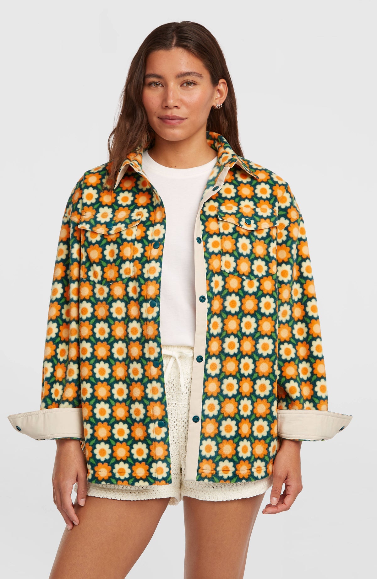 Chemise O'Riginals Superfleece | Green Retro Flower