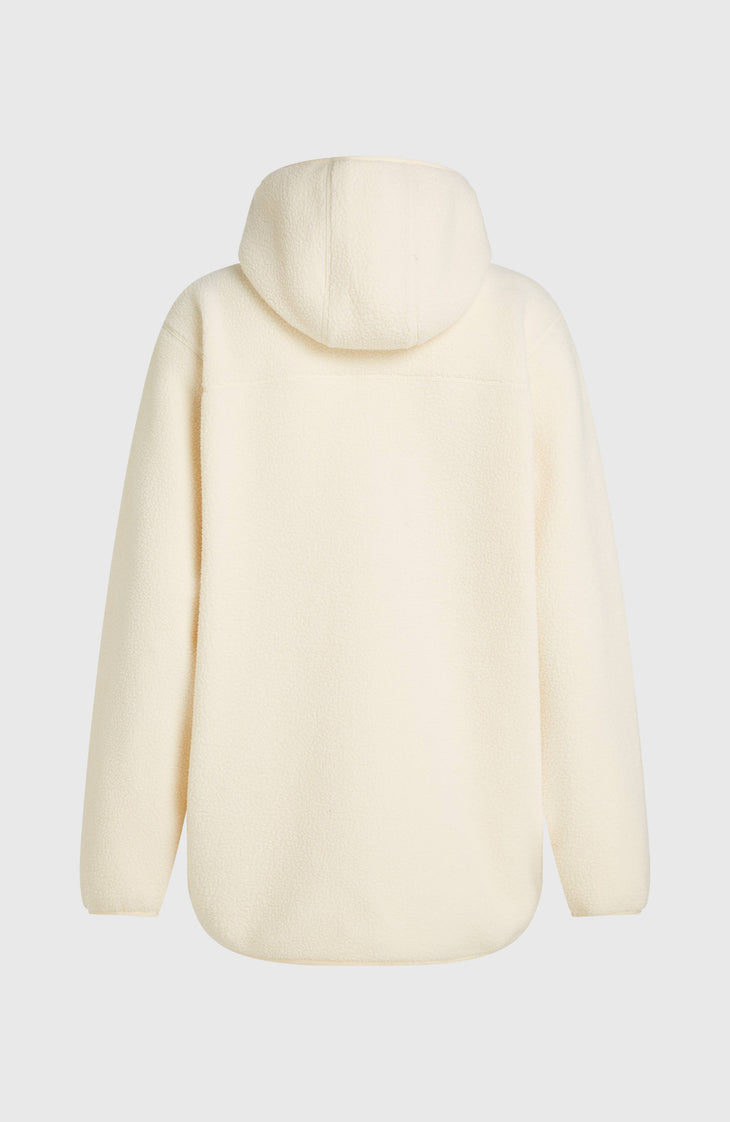 Polaire longue Must-Have à poils longs et zip intégral | Linen White