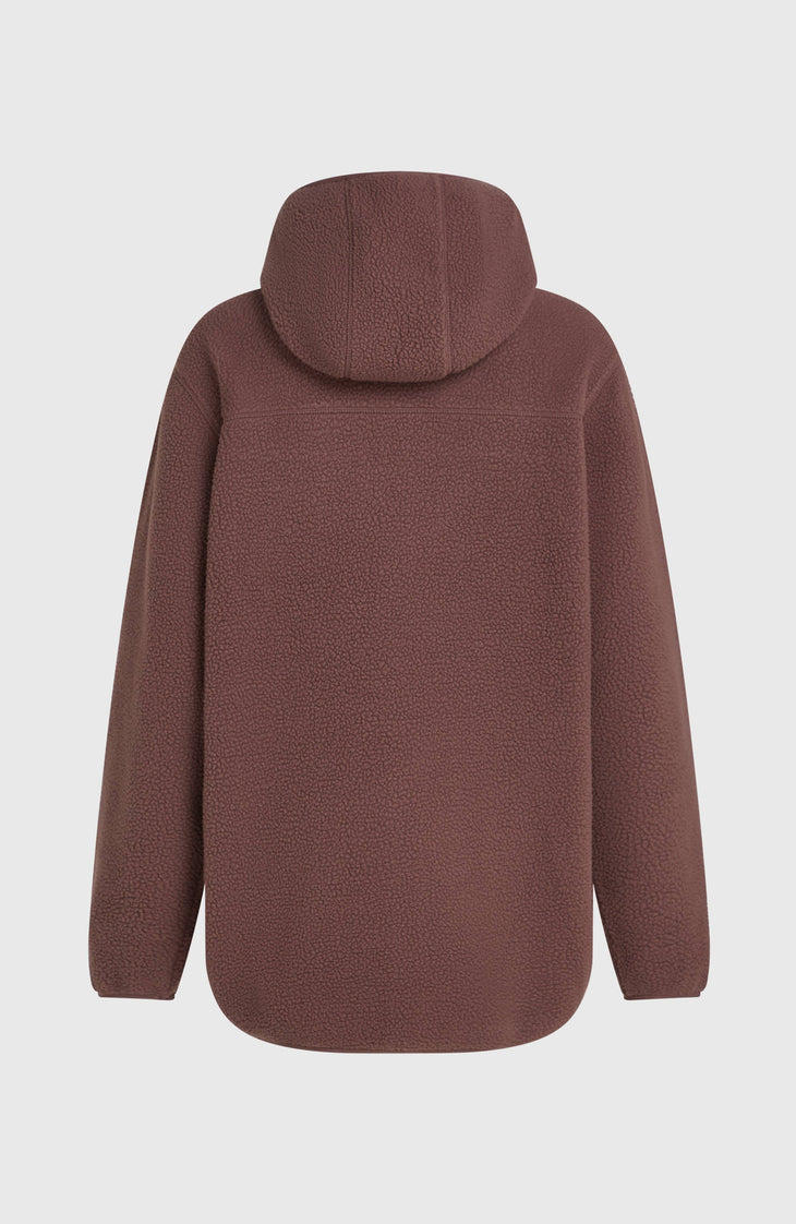 Polaire longue Must-Have à poils longs et zip intégral | Purple Gray