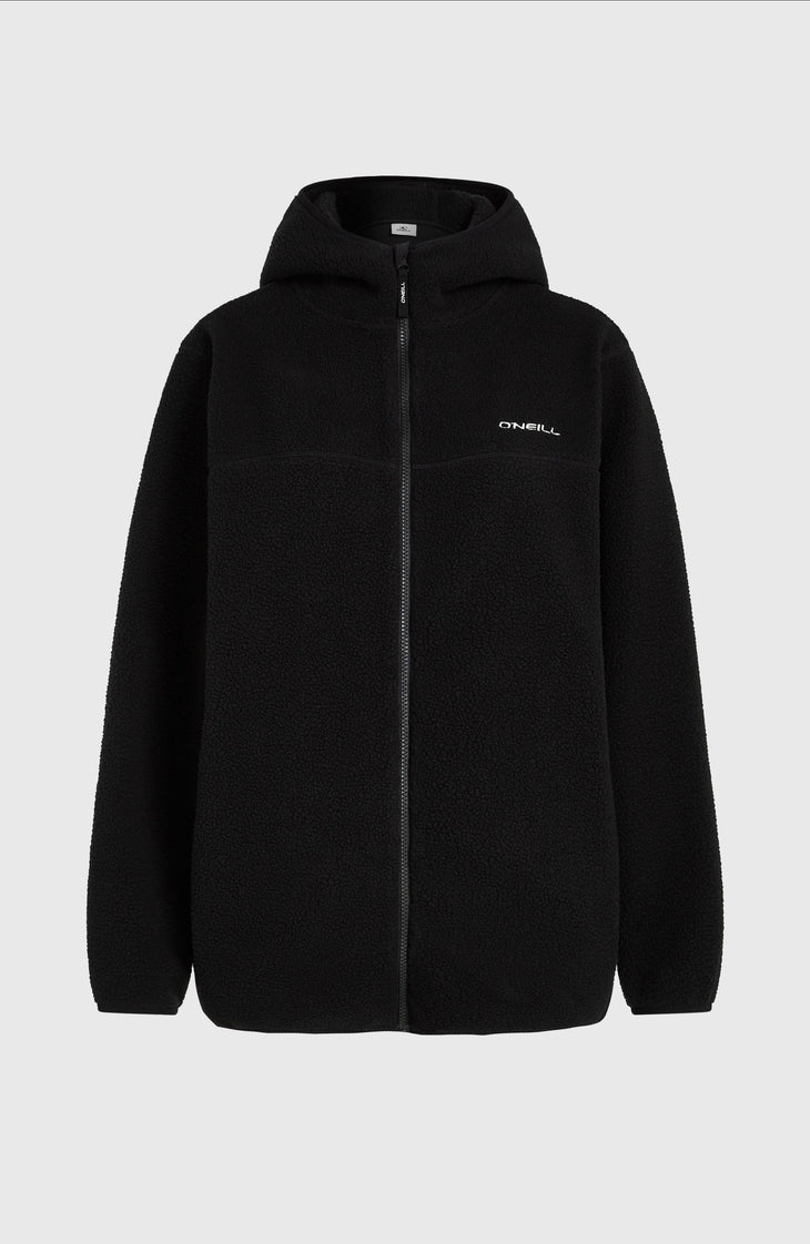 Polaire longue Must-Have à poils longs et zip intégral | Black Out