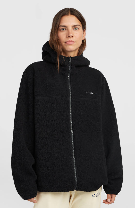 Polaire longue Must-Have à poils longs et zip intégral | Black Out