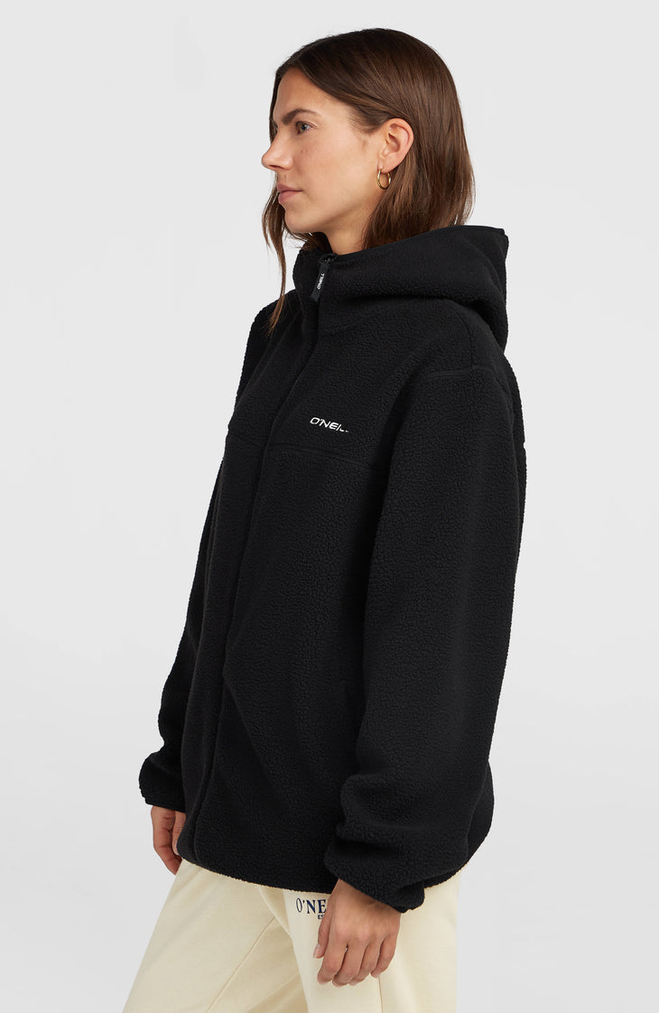 Polaire longue Must-Have à poils longs et zip intégral | Black Out