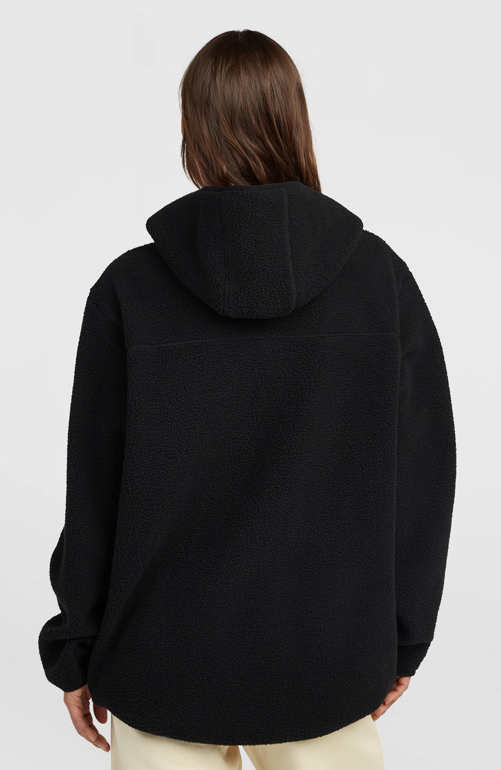 Polaire longue Must-Have à poils longs et zip intégral | Black Out