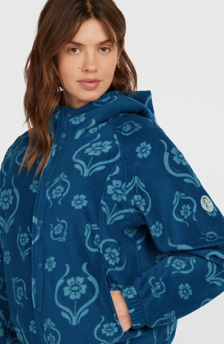 Sweat à capuche superfleece O'Riginals | Blue Artdeco Floral