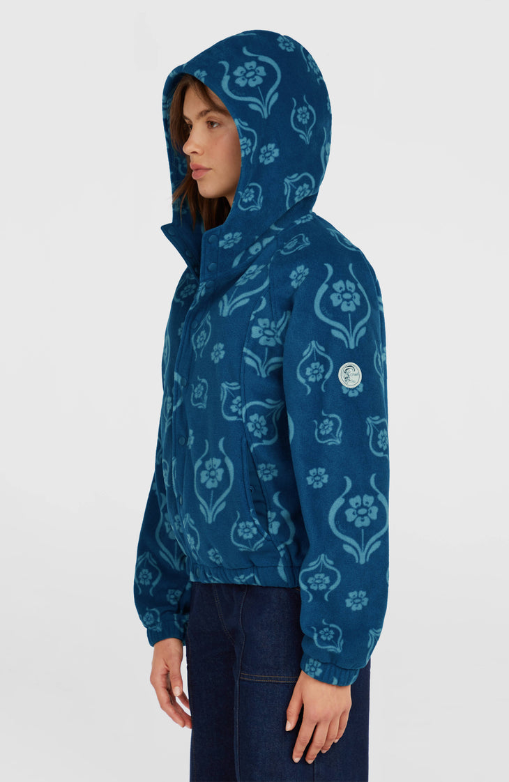 Sweat à capuche superfleece O'Riginals | Blue Artdeco Floral