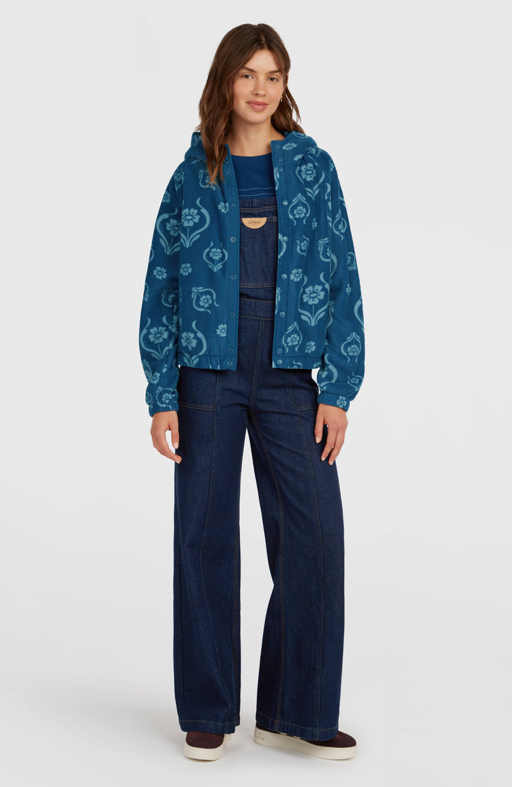 Sweat à capuche superfleece O'Riginals | Blue Artdeco Floral