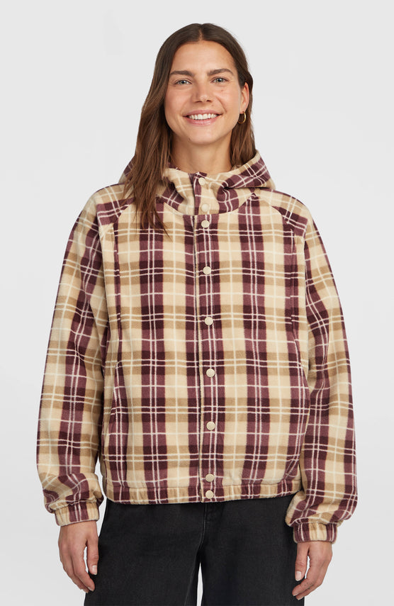 Sweat à capuche superfleece O'Riginals | Beige Check Flannel