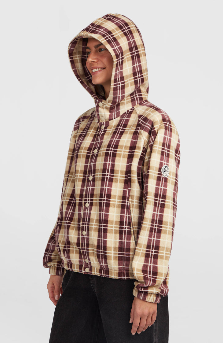 Sweat à capuche superfleece O'Riginals | Beige Check Flannel