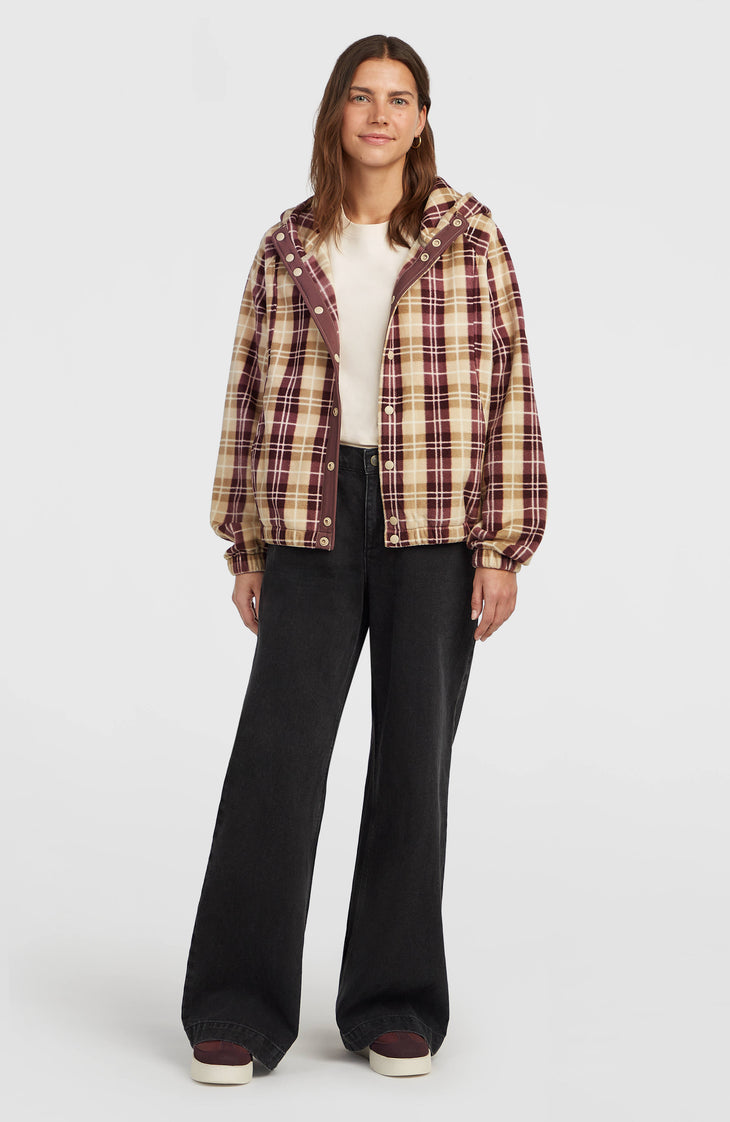 Sweat à capuche superfleece O'Riginals | Beige Check Flannel
