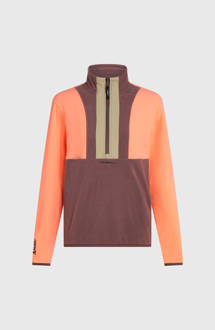 Polaire à col demi-zip FWC'Cruz Triple Polartec® | Funky Peach Colour Block