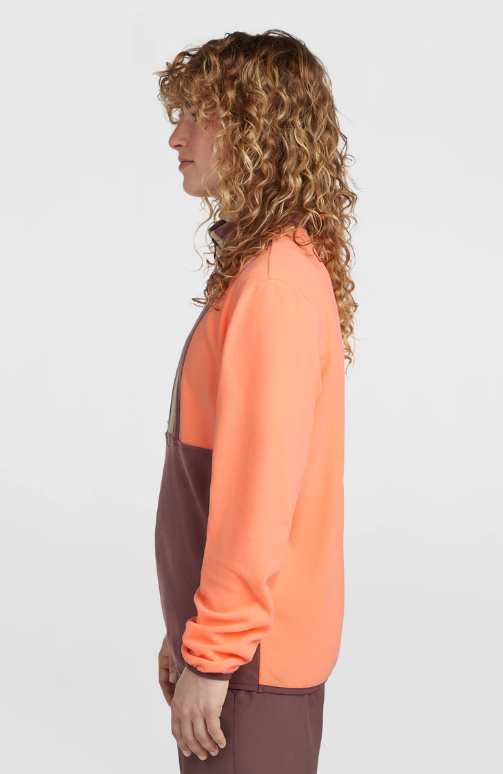 Polaire à col demi-zip FWC'Cruz Triple Polartec® | Funky Peach Colour Block