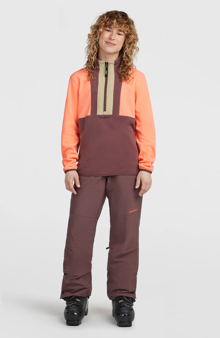 Polaire à col demi-zip FWC'Cruz Triple Polartec® | Funky Peach Colour Block