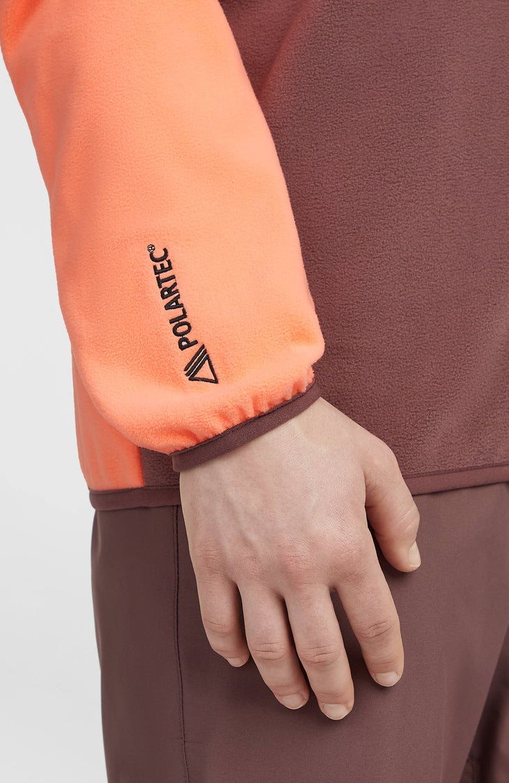 Polaire à col demi-zip FWC'Cruz Triple Polartec® | Funky Peach Colour Block