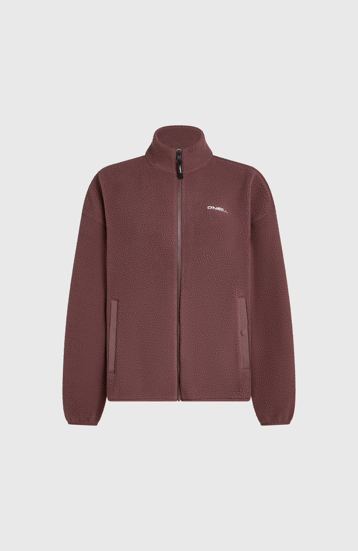 Polaire à poils longs et zip intégral Must-Have | Purple Gray
