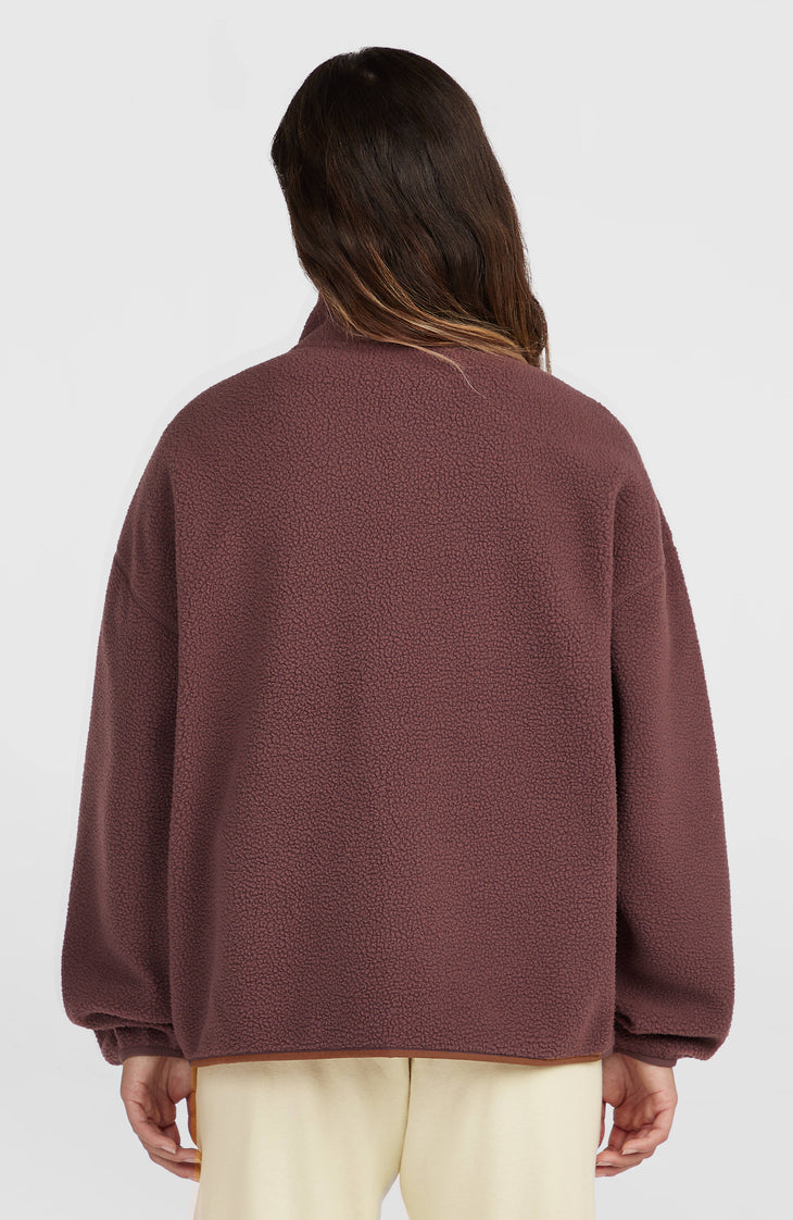 Polaire à poils longs et zip intégral Must-Have | Purple Gray