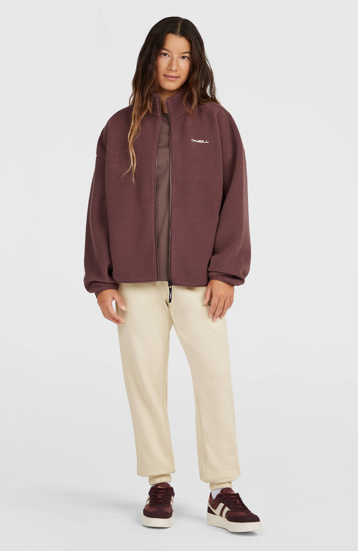 Polaire à poils longs et zip intégral Must-Have | Purple Gray