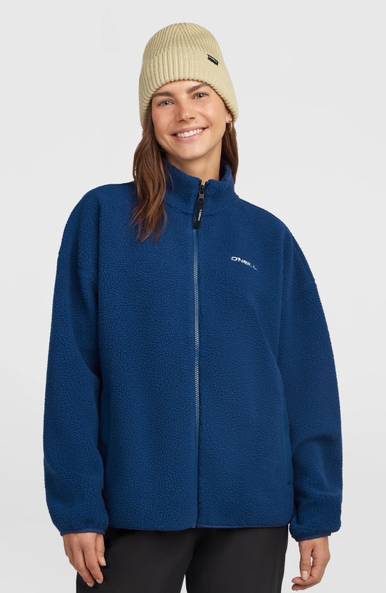 Polaire à poils longs et zip intégral Must-Have | Regal Blue
