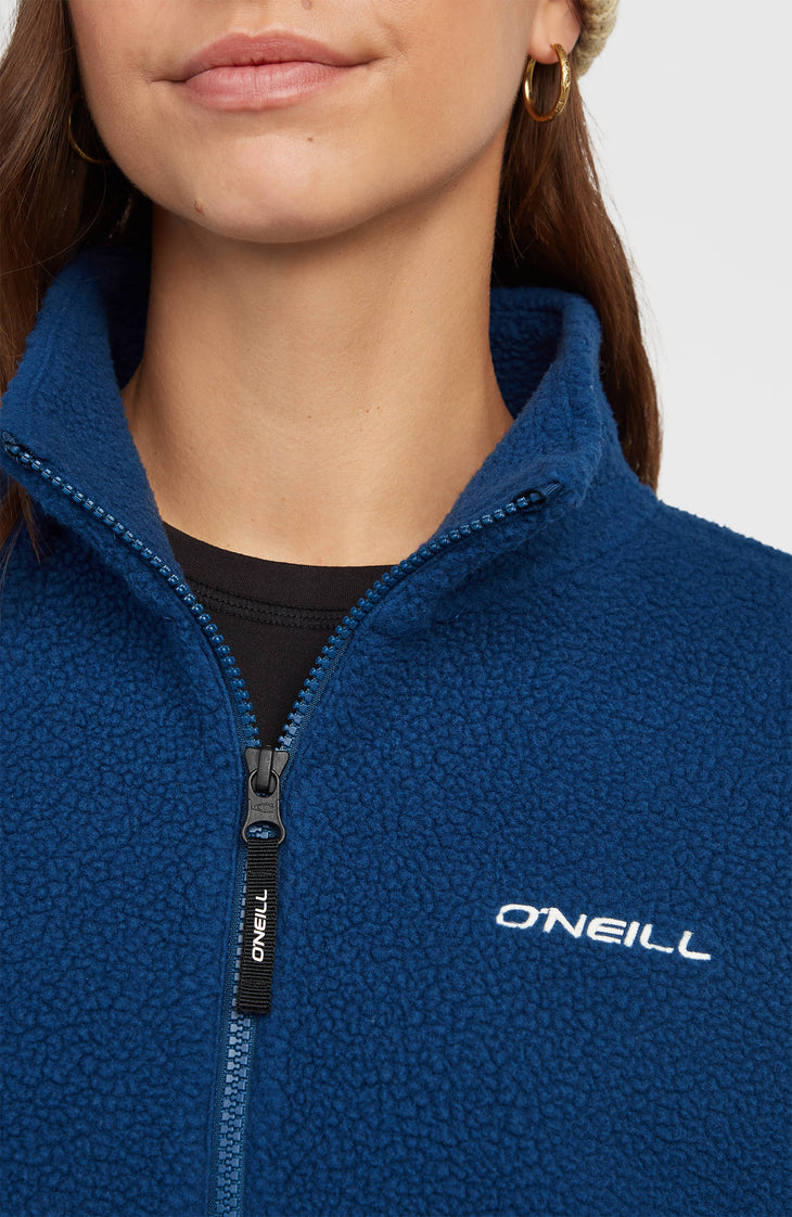 Polaire à poils longs et zip intégral Must-Have | Regal Blue