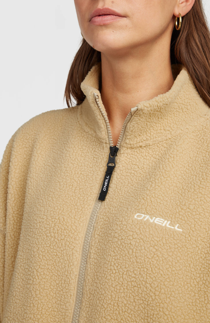 Polaire à poils longs et zip intégral Must-Have | Olive Blush