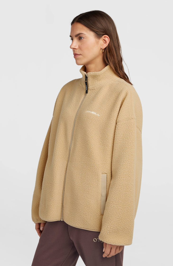 Polaire à poils longs et zip intégral Must-Have | Olive Blush