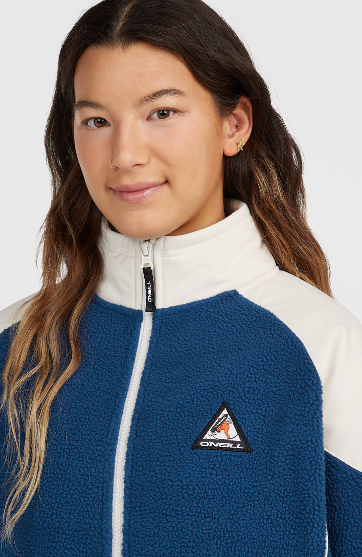 Polaire hyperfleece FWC'Play et zip intégral | Linen White Colour Block