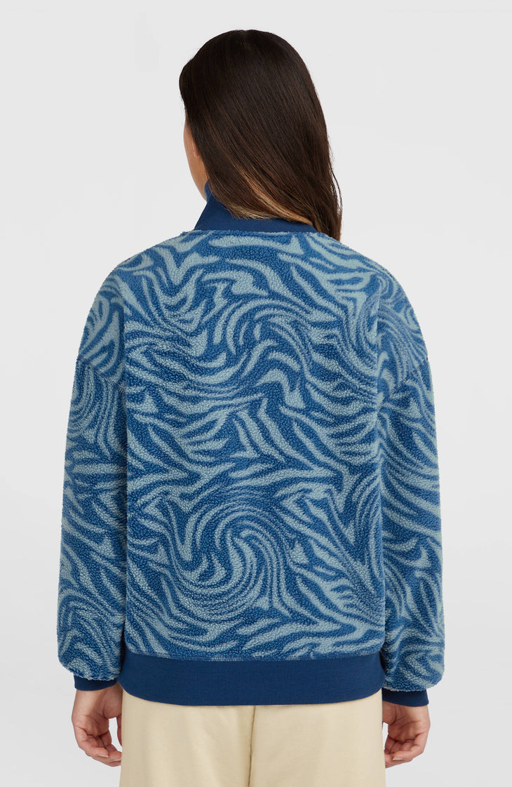 Polaire Must-Have à col demi-zip | Blue Swirl Zebra