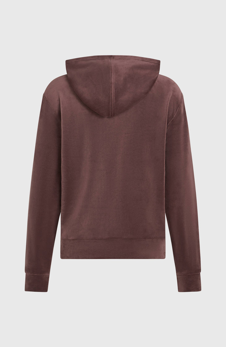Sweat à capuche en velours FWC'Cruz | Purple Gray