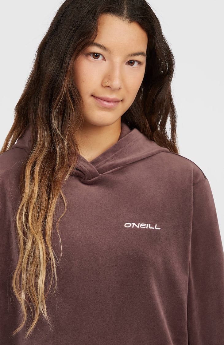 Sweat à capuche en velours FWC'Cruz | Purple Gray