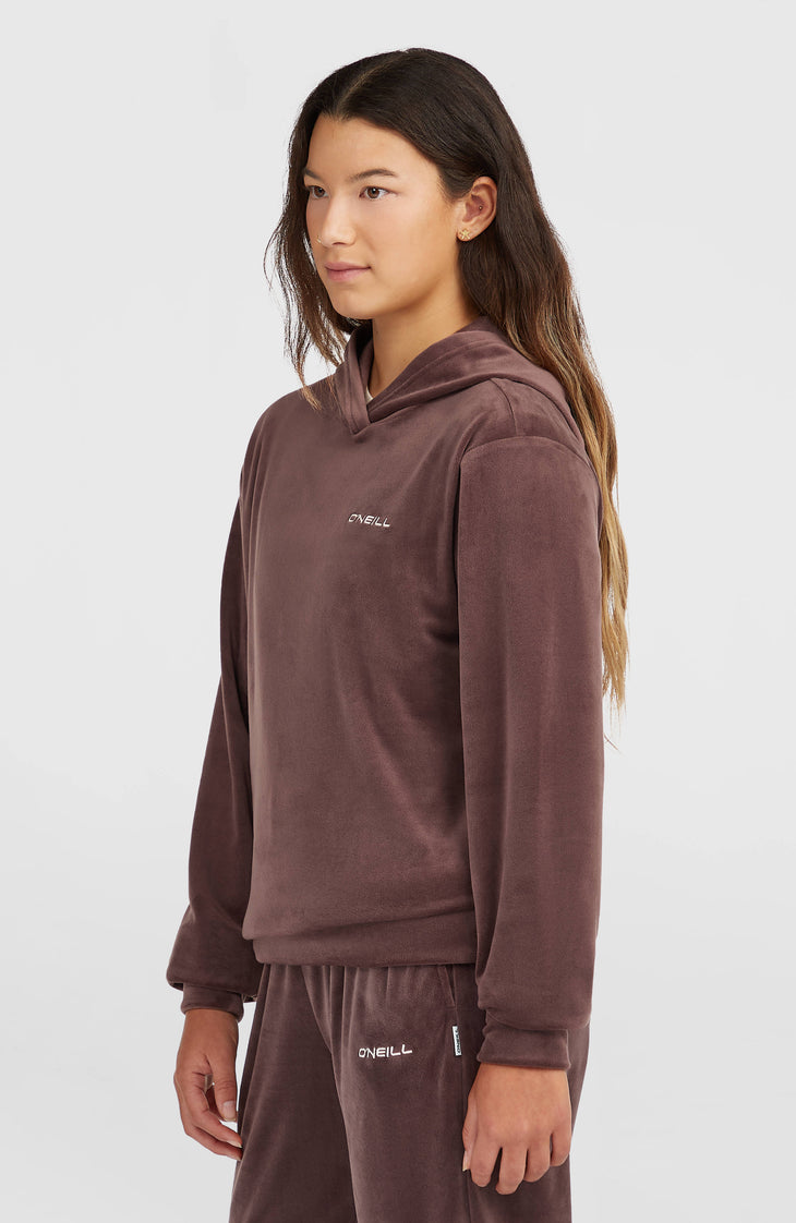 Sweat à capuche en velours FWC'Cruz | Purple Gray