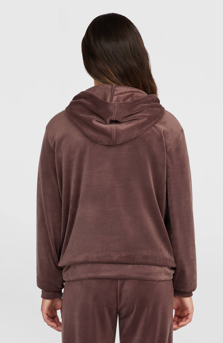 Sweat à capuche en velours FWC'Cruz | Purple Gray