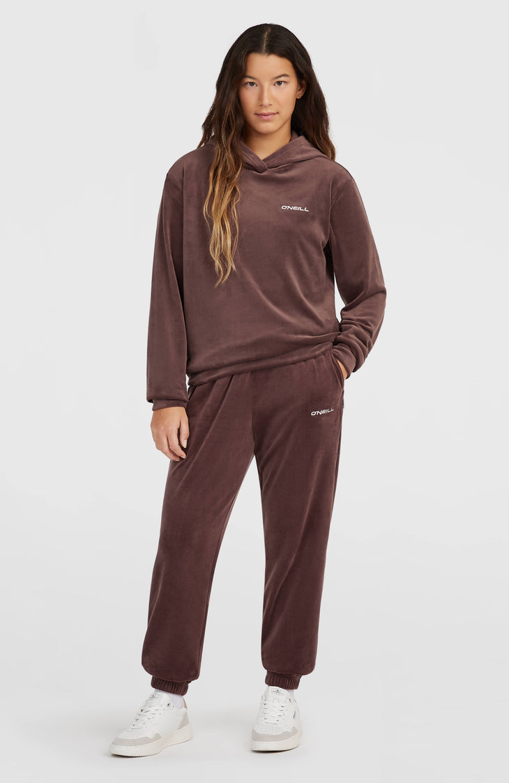 Sweat à capuche en velours FWC'Cruz | Purple Gray