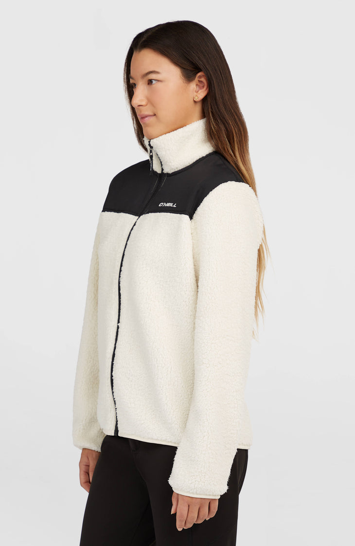 Polaire à zip intégral FWC'Cruz Fuzzy | Linen White Colour Block
