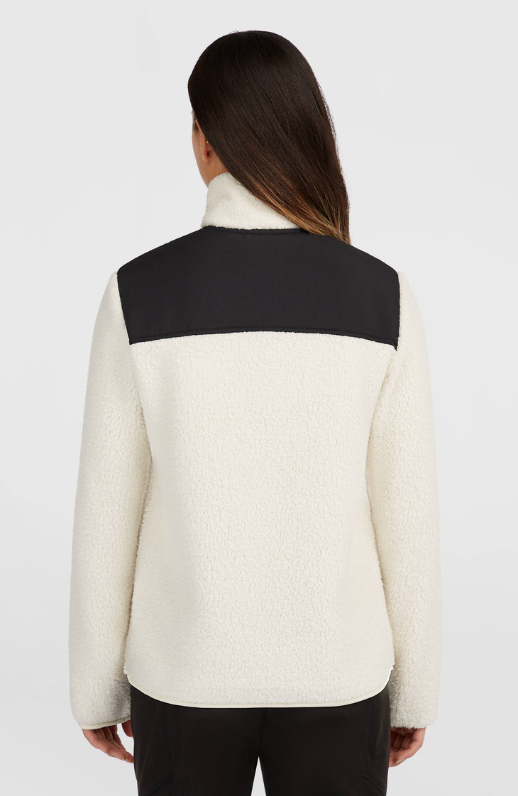 Polaire à zip intégral FWC'Cruz Fuzzy | Linen White Colour Block