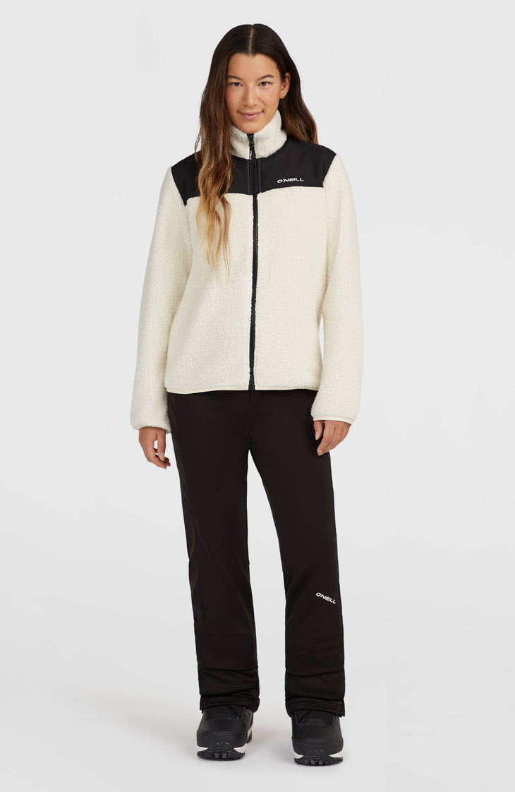 Polaire à zip intégral FWC'Cruz Fuzzy | Linen White Colour Block
