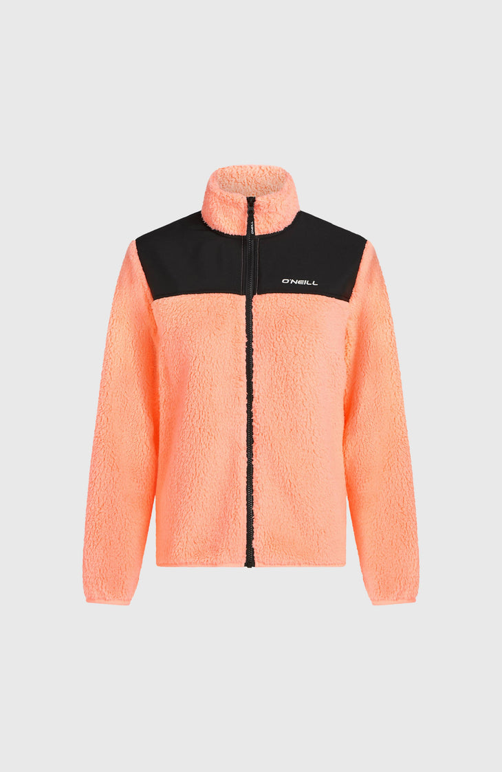 Polaire à zip intégral FWC'Cruz Fuzzy | Funky Peach Colour Block