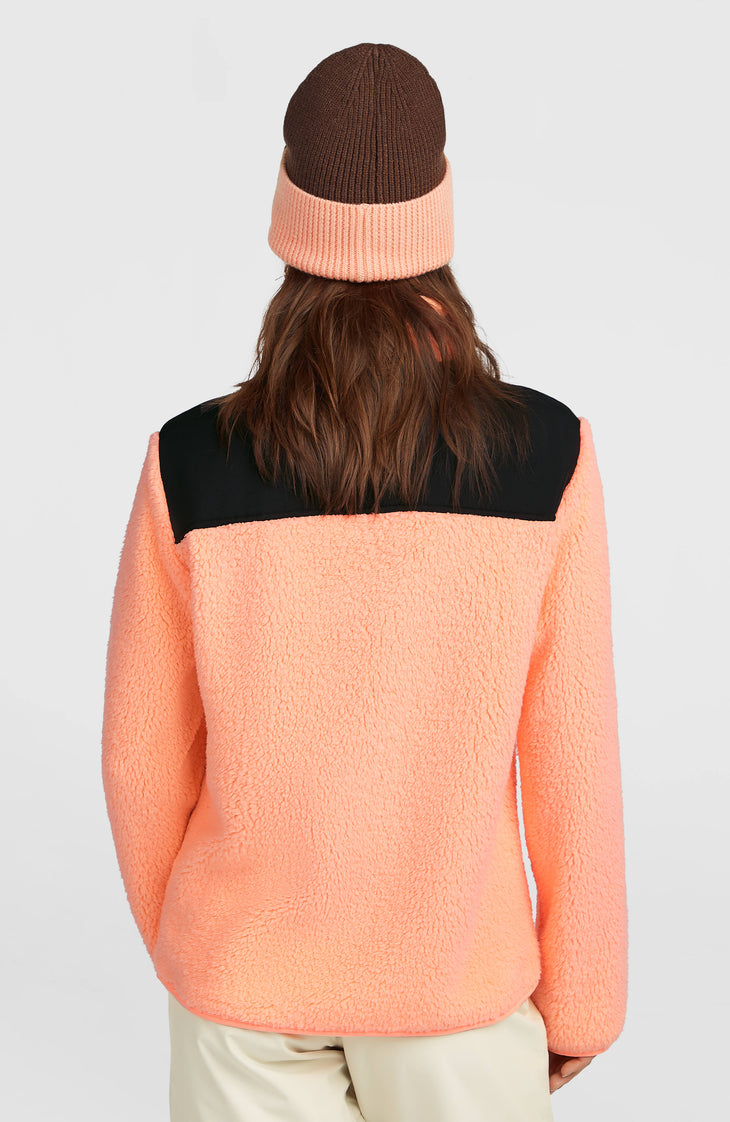 Polaire à zip intégral FWC'Cruz Fuzzy | Funky Peach Colour Block