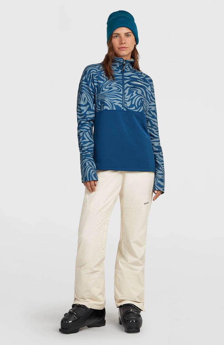 Polaire à col demi-zip FWC'Cruz Printed | Blue Swirl Zebra
