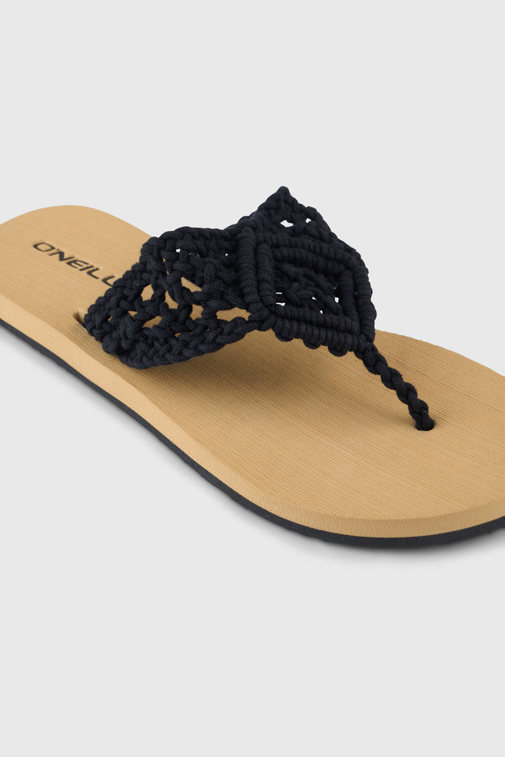 Tongs Ditsy Crochet | Black Out