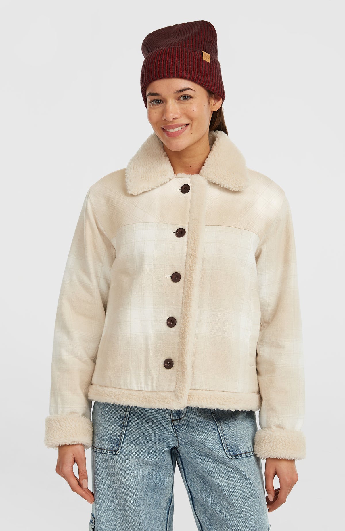 Veste O'Riginals doublée en polaire | Beige Check